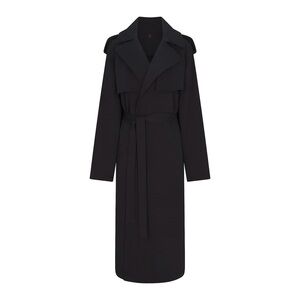 NWT SKIMS Onyx Boyfriend Fleece Oversized Trench Coat
